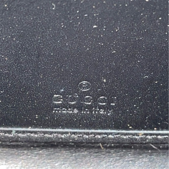 Authentic GUCCI Gucci Black GG Denim Canvas Round Zippy Long Wallet - Picture 3 of 11